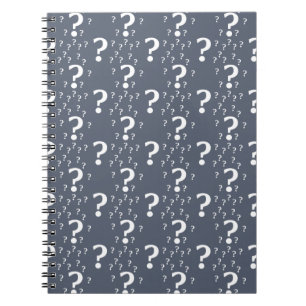 Carnet Mystère question marque énigme puzzle bleu-gris