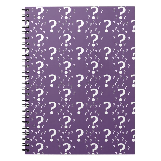 Carnet Mystère question marque énigme puzzle violet (Devant)
