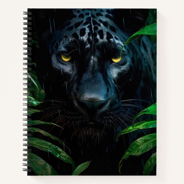 Carnet Mystérieux Black Panther Jungle Faune Design (Devant)