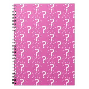 Carnet Mystery question mark riddle puzzle pink