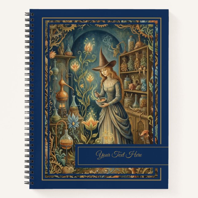 Carnet Mystic Botanica Vintage Herbal Witchcraft Grimoire (Devant)