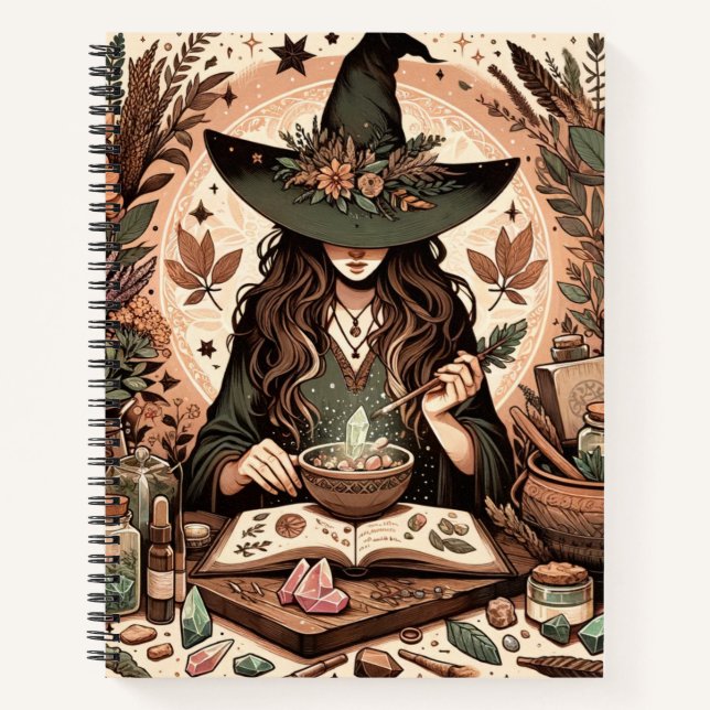 Carnet Mystic Herbalist : L'art de la cuisine et de la sa (Devant)