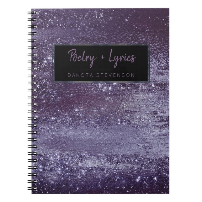 Carnet Mystic Topaz | Rose bleu violet ombre lyrique (Devant)