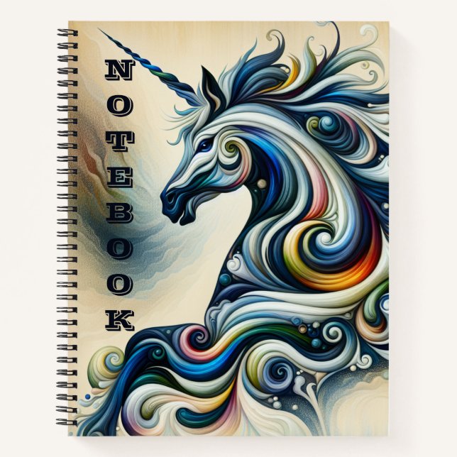 Carnet Mystic Unicorn Swirl (Devant)