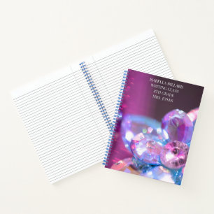 Carnet Mystical Blue Violet Bijoux classe Étudiant