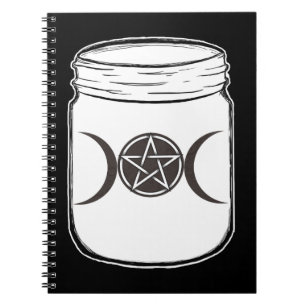 Carnet Mystical Magic Moons Triple Goddess Mason Jar