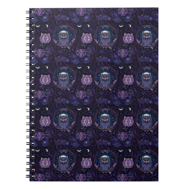 Carnet Mystical Owl Forest Notebook Cover (Devant)