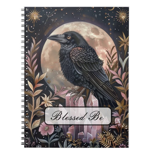 Carnet Mystical Raven Crystal (Devant)