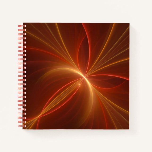 Carnet Mystique Abstrait Fractal Art Moderne Couleurs cha (Devant)