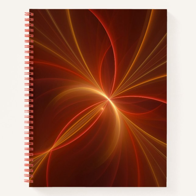 Carnet Mystique Abstrait Fractal Art Moderne Couleurs cha (Devant)