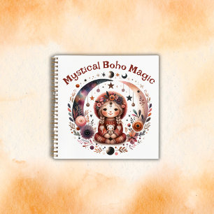 Carnet Mystique Boho Magie Texte Brown sur blanc