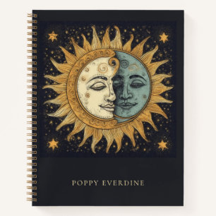 Carnet Mystique Céleste Face Solaire Personnalisée