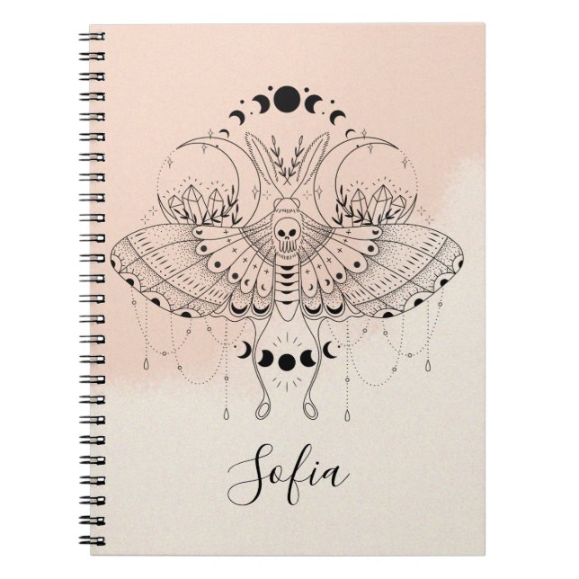 Carnet mystique papillon céleste (Devant)