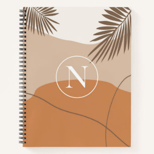 Carnet N - Lettre monographie initiale N Design abstrait