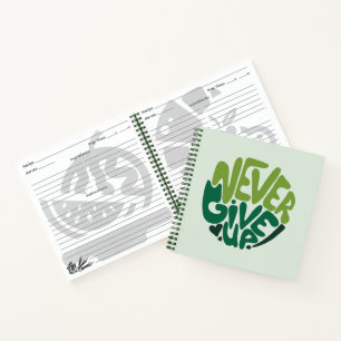 Carnet N'abandonnez jamais - Green Positive Hand Letting