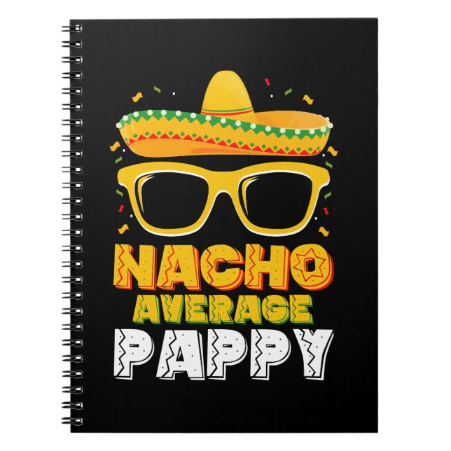 Carnet Nacho Moyenne Pappy Papa Famille Cinco De Mayo (Devant)
