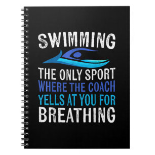 Carnet Nager Seulement Sport Où Entraîneur nager Cadeau