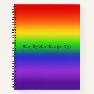 Carnet Nam Myoho Renge Kyo Dégradé arc-en-ciel