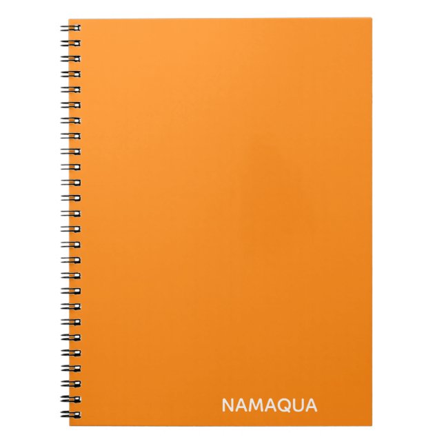 Carnet Namaqua orange nom de la couleur (Devant)