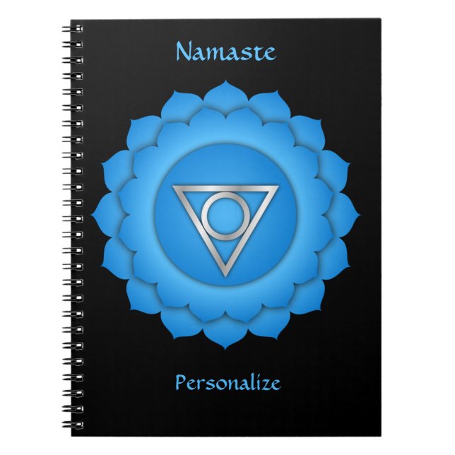 Carnet Namaste Citation Blue Throat Chakra Chi Personnali (Devant)