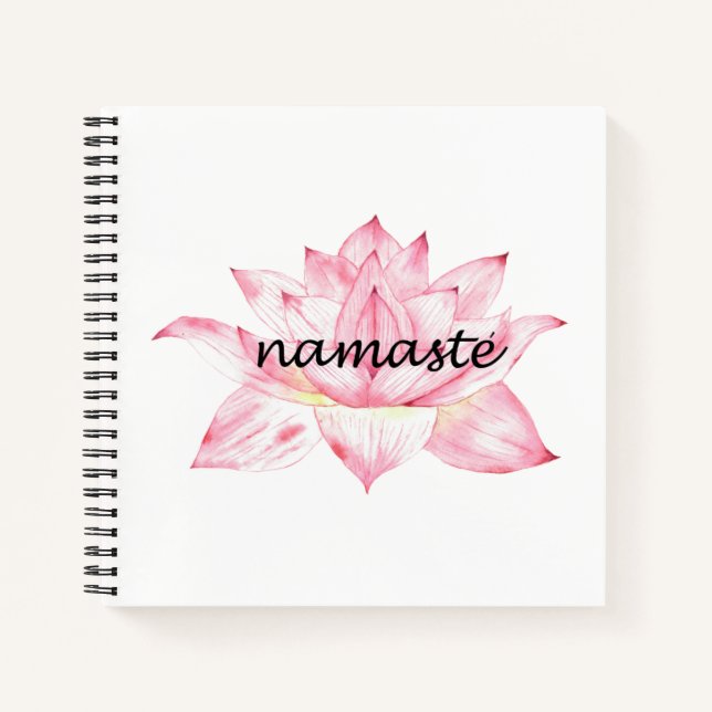 Carnet Namaste, Lotus Flower rose (Devant)