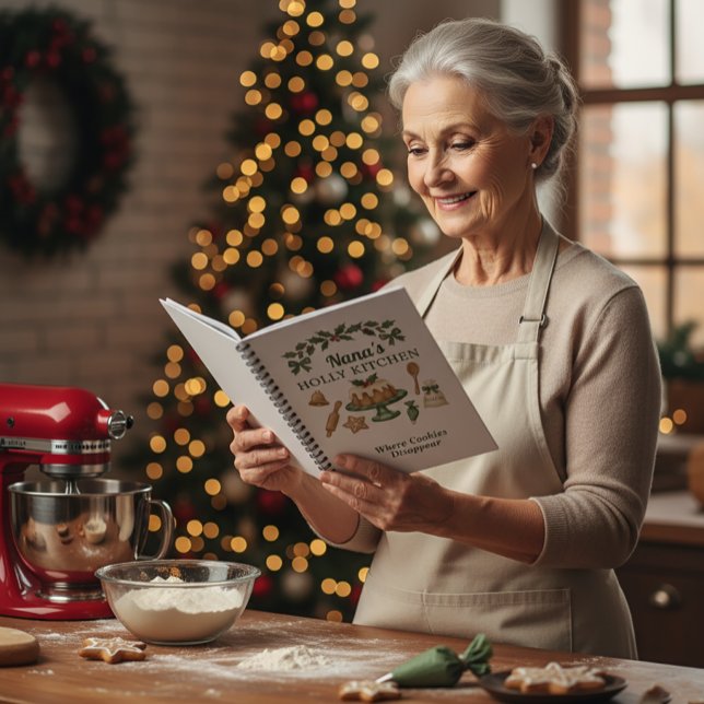 Carnet Nana’s Holly Kitchen — Personalized Holiday Recipe (Créateur téléchargé)