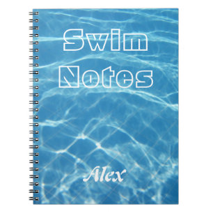 Carnet Natation aquatique bleue fraîche claire de l'eau
