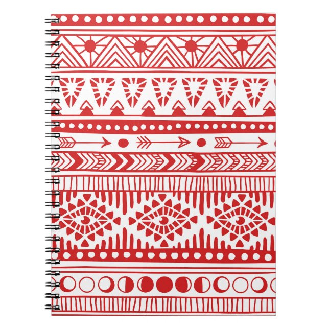 Carnet Native American : Red Ink Doodle. (Devant)