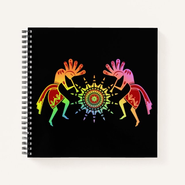 Carnet Native Americans Culture - Sun Dancing Kokopelli 4 (Devant)