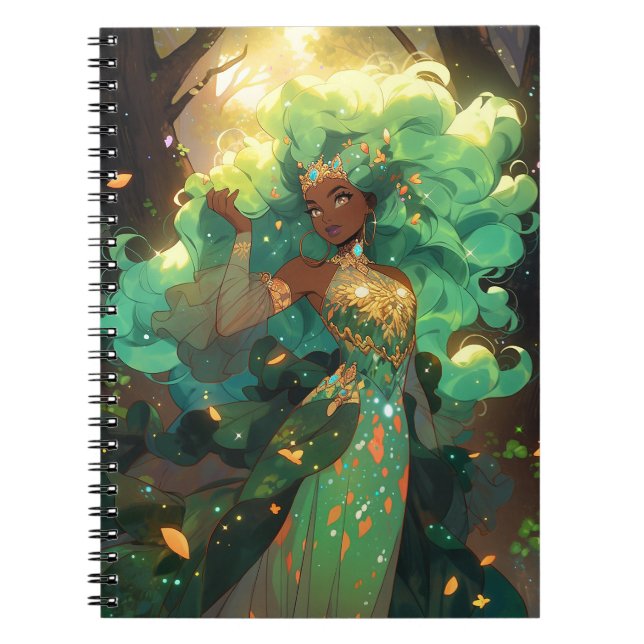 Carnet Nature Déesse Imaginaire afro-américain Art (Devant)