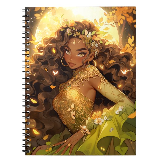 Carnet Nature Déesse Imaginaire afro-américain Art (Devant)