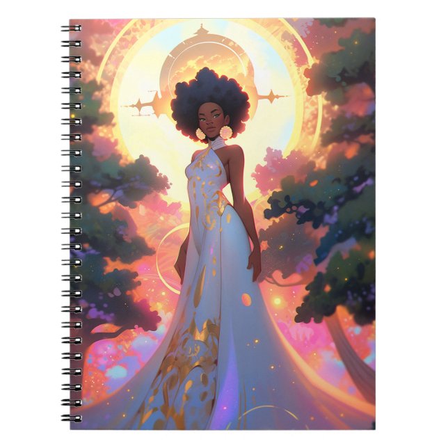 Carnet Nature Déesse Imaginaire afro-américain Art (Devant)