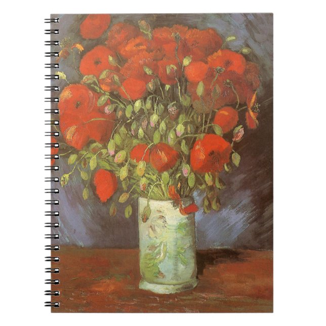 Carnet Nature morte de Vincent van Gogh Vase avec des coq (Devant)