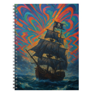 Carnet Navire Pirate Au Milieu De La Mer Tempérée