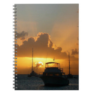 Carnet Navires et Sunset Tropical Seascape