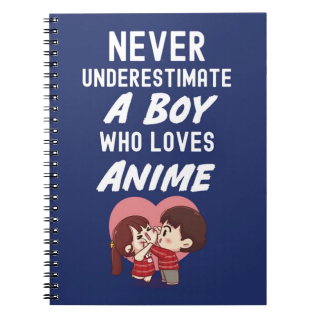 Carnet Navy Blue Anime Lovers Gifts For Boys Kids Kaiwaii (Devant)