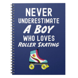 Carnet Navy Blue Roller Skating Gifts For Boys Skater Kid