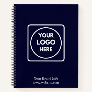 Carnet Navy Minimaliste Logo d'entreprise personnalisé