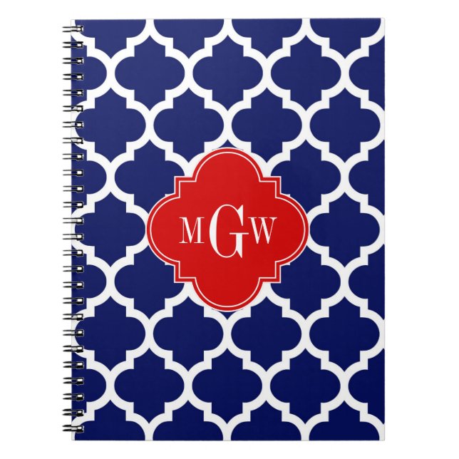 Carnet Navy White Moroccan (Devant)