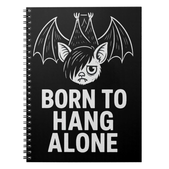 Carnet Né à Hang Alone - Emo Bat | Antisocial (Devant)
