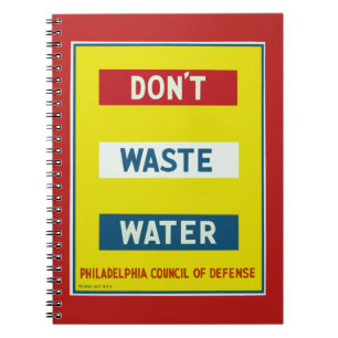 Carnet Ne gaspillez pas l'eau
