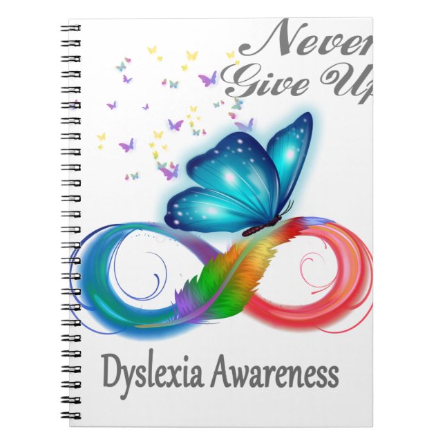 Carnet Ne jamais renoncer à la conscience de la dyslexie (Devant)