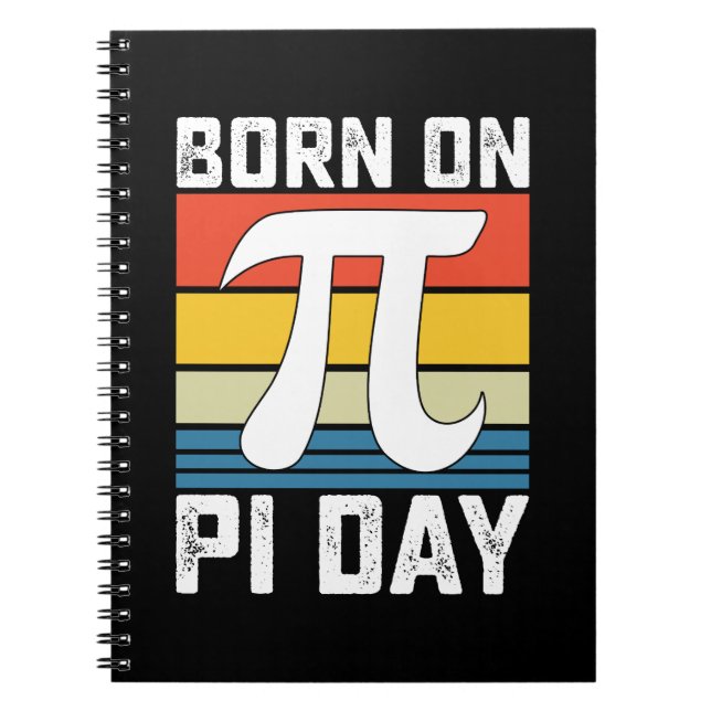 Carnet Né le jour de Pi Anniversaire Mathématiques Mathém (Devant)