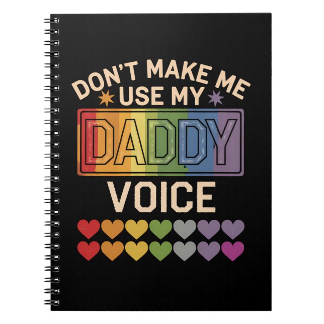 Carnet Ne me force pas à utiliser la Voix de Papa Fierté  (Devant)
