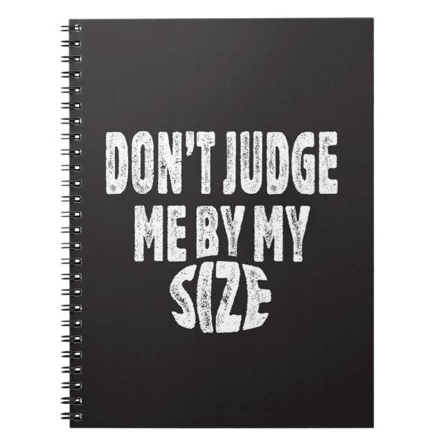 Carnet Ne me jugez pas sur ma taille (Devant)