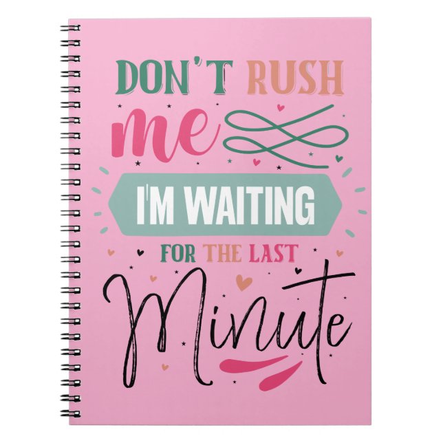 Carnet Ne me pressez pas (Devant)