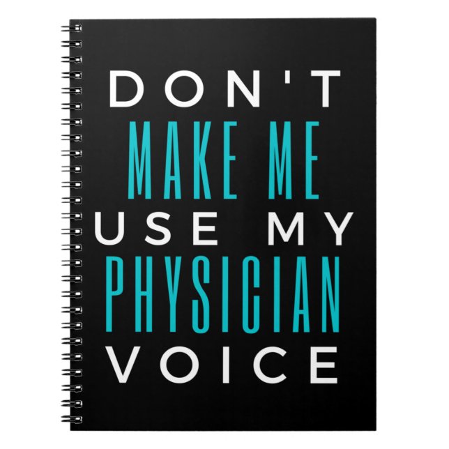Carnet Ne m'oblige pas à utiliser ma voix de médecin (Devant)