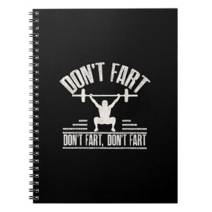 Carnet Ne pas péter Drôle Ness Gym Entraînement Poids Squ
