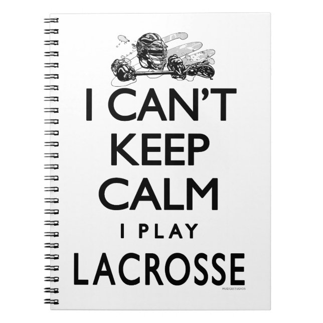 Carnet Ne peut pas garder la lacrosse calme (Devant)