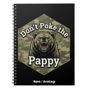 Carnet Ne Piquez pas Papy Ours Brun Drôle et Robustes